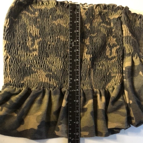 𝅺vintage Havana EST 1954 Camo Off-Shoulder Long Sleeve Top Small - Picture 7 of 7